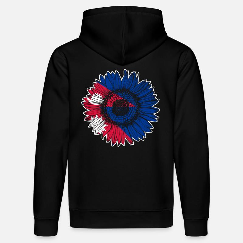 Drapeau du Népal Tournesol - Sweat à capuche bio DRUMMER Stanley/Stella Unisexe - noir
