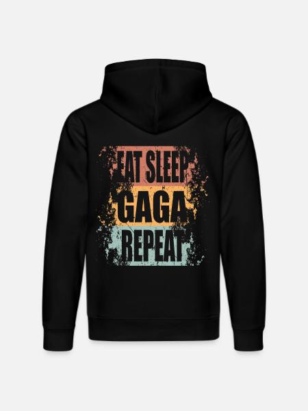 Gaga Ball Eat Sleep Repeat - Stanley/Stella DRUMMER Unisex Organic Hoodie - black