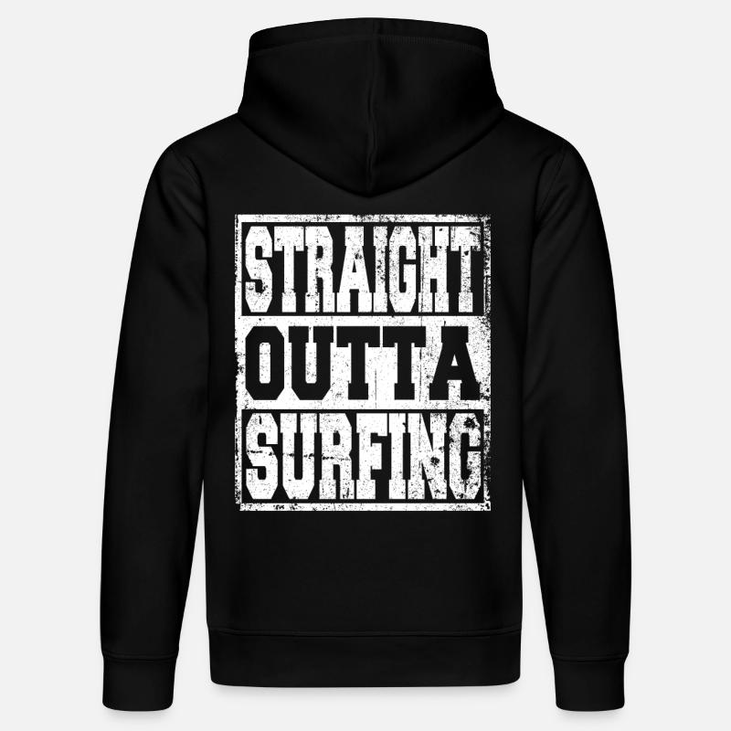Surfer en disant drôle - Sweat à capuche bio DRUMMER Stanley/Stella Unisexe - noir
