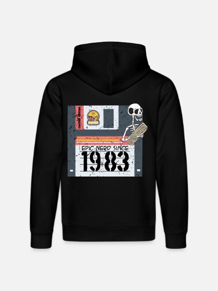 Nerd birthday 1983 - Stanley/Stella DRUMMER Unisex Organic Hoodie - black