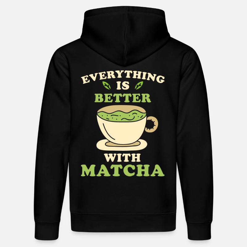Matcha Tee - Stanley/Stella Unisex Bio-Hoodie DRUMMER  - Schwarz