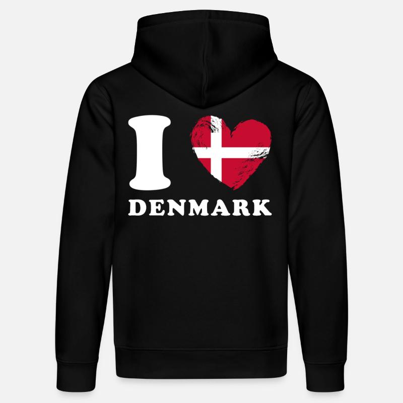 Dänemark J’aime le Danemark - Sweat à capuche bio DRUMMER Stanley/Stella Unisexe - noir