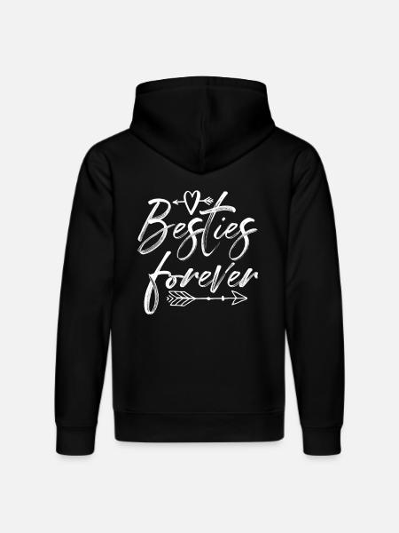 Besties forever - Stanley/Stella DRUMMER Unisex Organic Hoodie - black