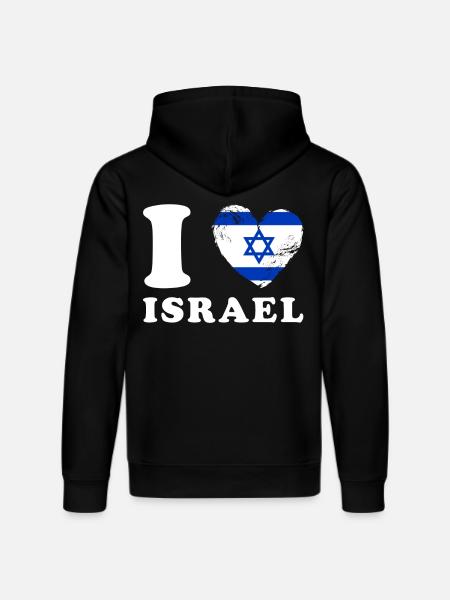 J’adore Isreal - Sweat à capuche bio DRUMMER Stanley/Stella Unisexe - noir