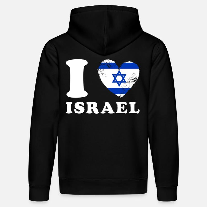 J’adore Isreal - Sweat à capuche bio DRUMMER Stanley/Stella Unisexe - noir