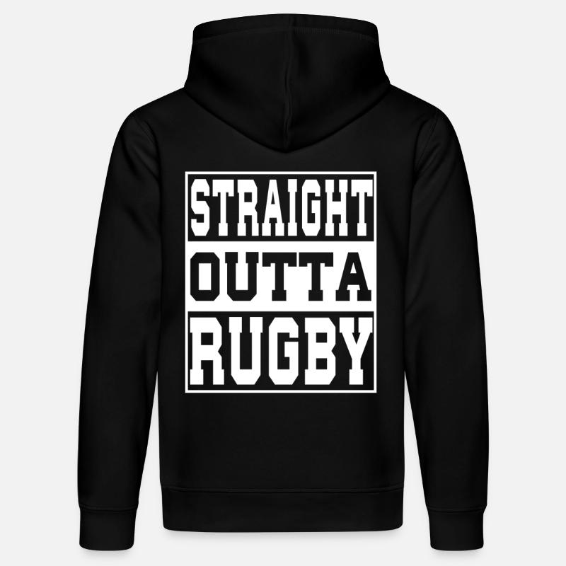 Rugby drôle - Sweat à capuche bio DRUMMER Stanley/Stella Unisexe - noir