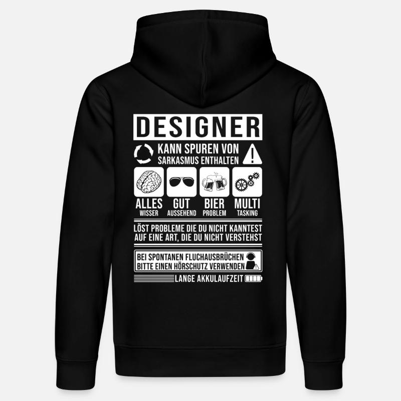 Designer Spruch lustig - Stanley/Stella Unisex Bio-Hoodie DRUMMER  - Schwarz