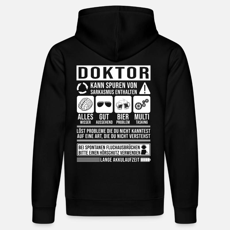 Doktor Spruch lustig - Stanley/Stella Unisex Bio-Hoodie DRUMMER  - Schwarz