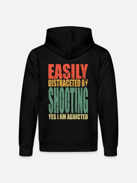 Shooting saying funny - Stanley/Stella DRUMMER Unisex Organic Hoodie - black