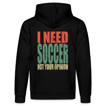 Le football dit drôle - Sweat à capuche bio DRUMMER Stanley/Stella Unisexe - noir - Dos - Marisol (170cm)