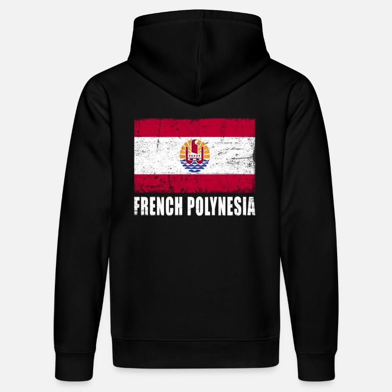 Französisch Polynesien Flagge - Stanley/Stella Unisex Bio-Hoodie DRUMMER  - Schwarz