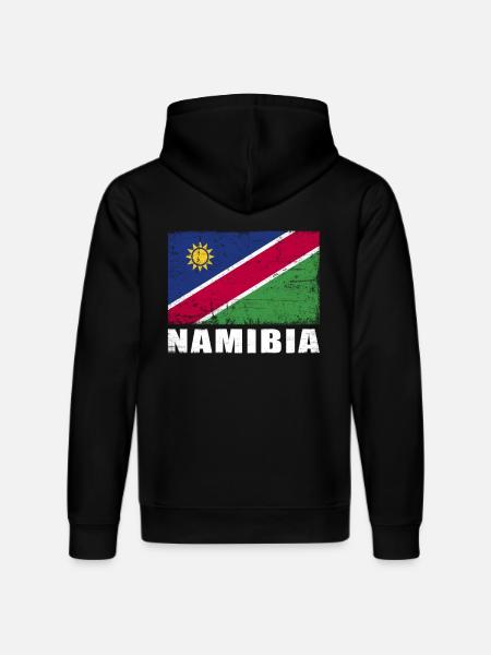 Namibia Flag Grunge Namibia Flag - Stanley/Stella DRUMMER Unisex Organic Hoodie - black