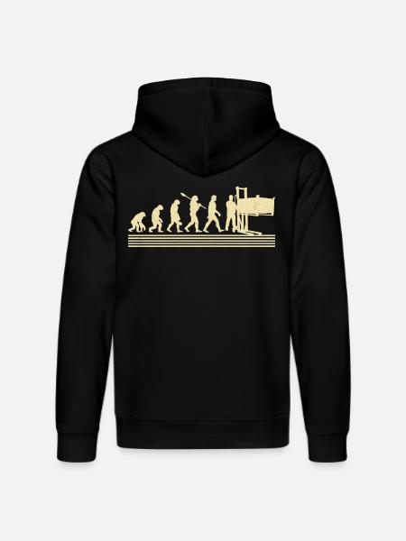 Évolution des ouvriers d’usine - Sweat à capuche bio DRUMMER Stanley/Stella Unisexe - noir