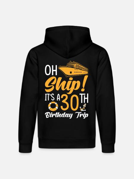 Cruise 30th Birthday Trip - Stanley/Stella DRUMMER Unisex Organic Hoodie - black
