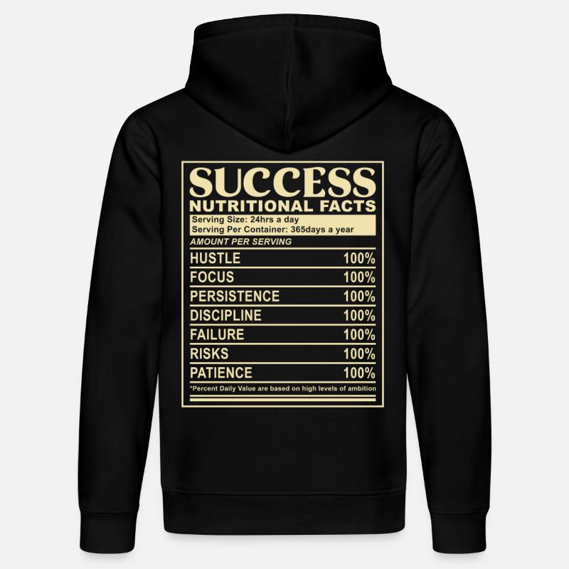 Success Funny Success Nutritional Table - Stanley/Stella DRUMMER Unisex Organic Hoodie - black