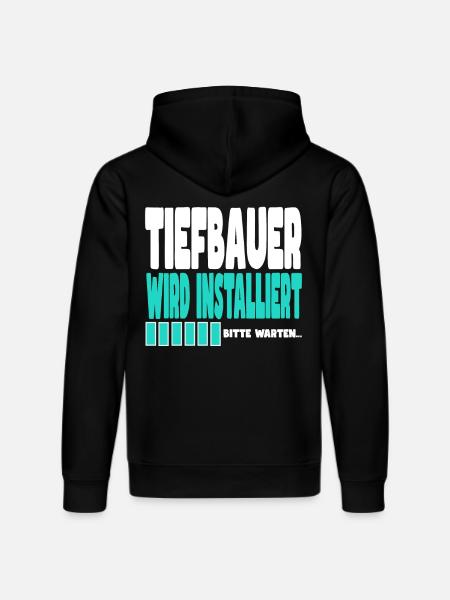Tiefbauer wird installiert - Stanley/Stella Unisex Bio-Hoodie DRUMMER  - Schwarz