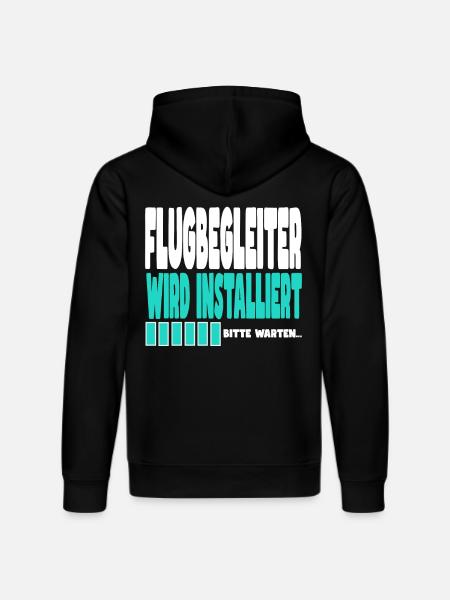 Flugbegleiter wird installiert - Stanley/Stella Unisex Bio-Hoodie DRUMMER  - Schwarz