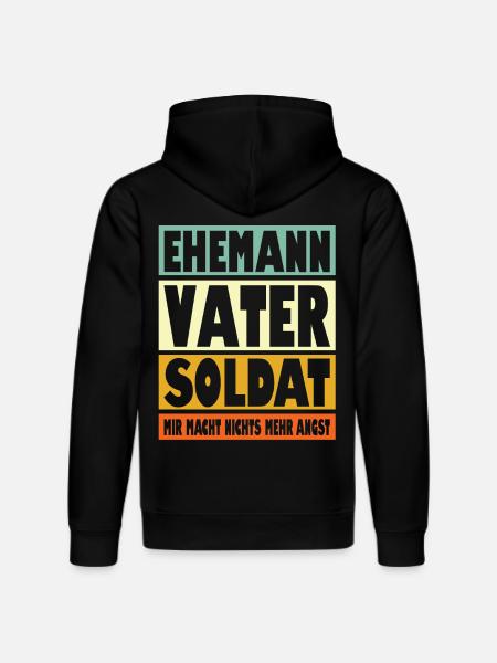 Soldat Vater Ehemann Held - Stanley/Stella Unisex Bio-Hoodie DRUMMER  - Schwarz