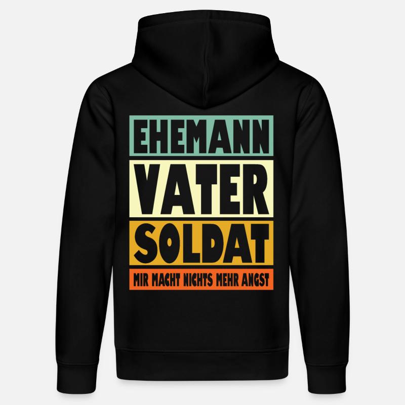 Soldat Vater Ehemann Held - Stanley/Stella Unisex Bio-Hoodie DRUMMER  - Schwarz