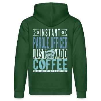 Bewährungshelfer Kaffee Spruch - Stanley/Stella Unisex Bio-Hoodie DRUMMER  - Flaschengrün - Hinten - Liana (172cm)