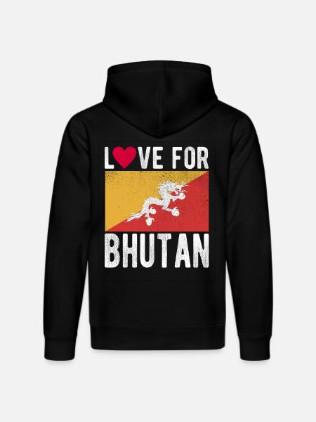 Bhutan Souvenir - Stanley/Stella DRUMMER Unisex Organic Hoodie - black