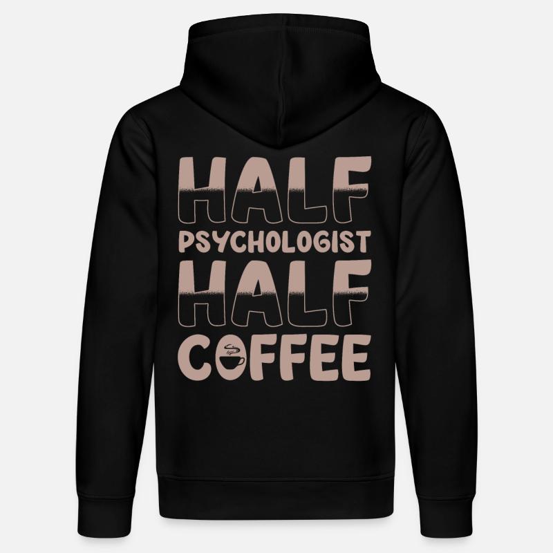 Halb Psychologe Halb Kaffee - Stanley/Stella Unisex Bio-Hoodie DRUMMER - Schwarz