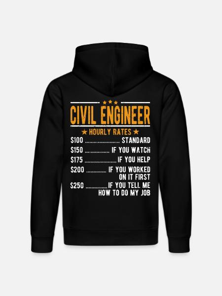 Civil engineer Hourly wage - Stanley/Stella DRUMMER Unisex Organic Hoodie - black