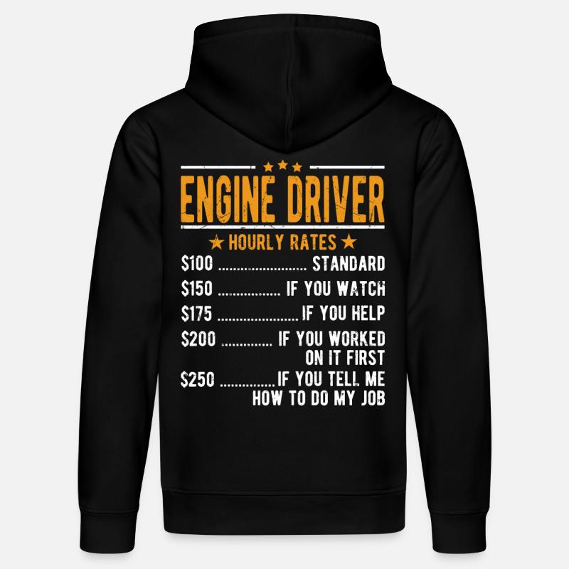 Engine driver hourly wage - Stanley/Stella DRUMMER Unisex Organic Hoodie - black