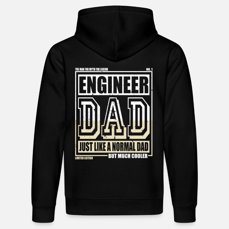 Engineer Daddy Gift - Stanley/Stella DRUMMER Unisex Organic Hoodie - black