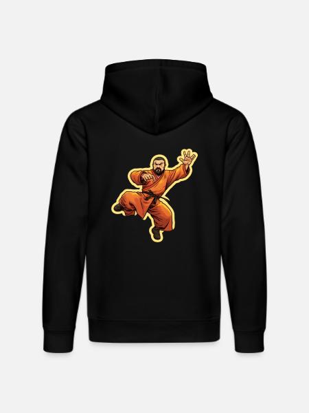 Kung Fu Fighter - Stanley/Stella DRUMMER Unisex Organic Hoodie - black