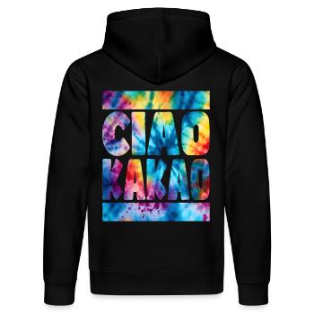 Ciao Kakao Hippie Batik - Stanley/Stella Unisex Bio-Hoodie DRUMMER  - Schwarz - Hinten - Marisol (170cm)