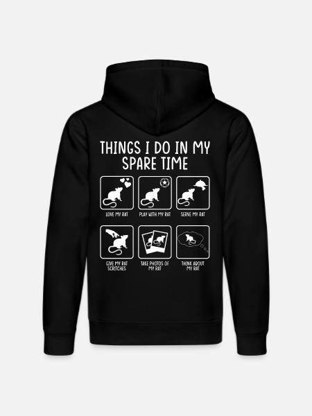 Gift for rat lovers - Stanley/Stella DRUMMER Unisex Organic Hoodie - black
