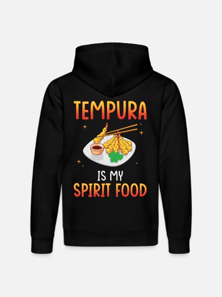 Tempura est mon plat préféré - Sweat à capuche bio DRUMMER Stanley/Stella Unisexe - noir