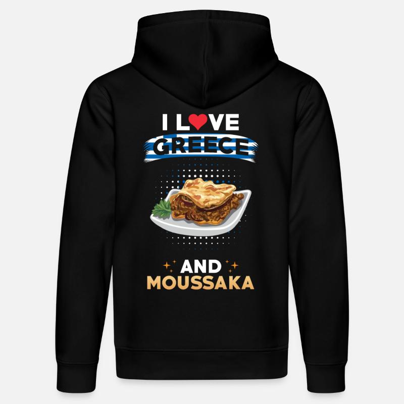 Moussaka, Grèce, Cuisine grecque - Sweat à capuche bio DRUMMER Stanley/Stella Unisexe - noir