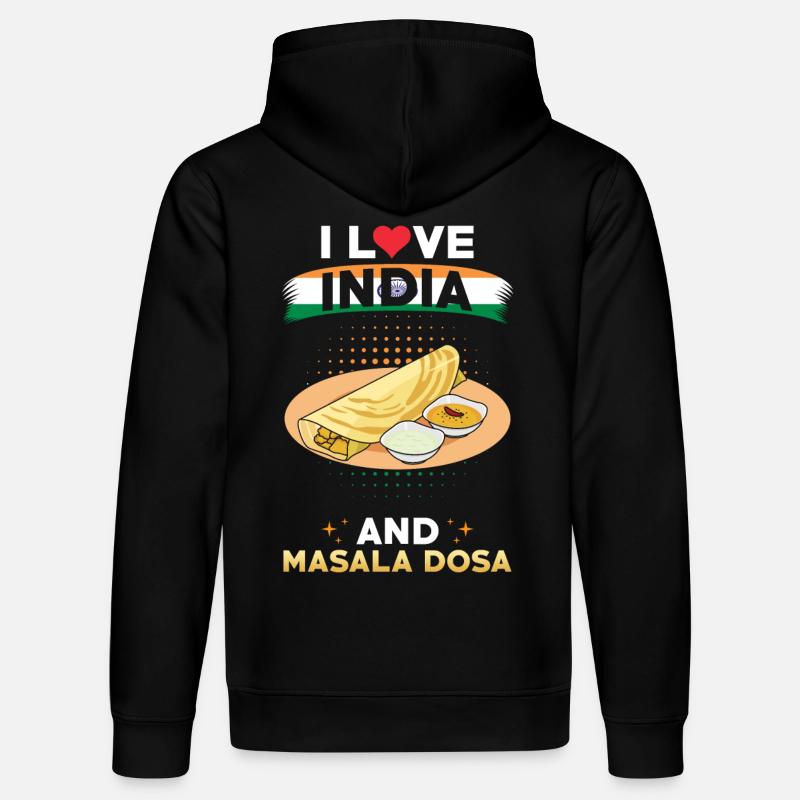 Masala Dosa Inde Cuisine indienne - Sweat à capuche bio DRUMMER Stanley/Stella Unisexe - noir