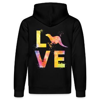 Otter Liebe - Stanley/Stella Unisex Bio-Hoodie DRUMMER  - Schwarz - Hinten - Marisol (170cm)