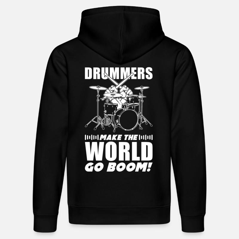Drummer Quote Gift Drums - Stanley/Stella DRUMMER Unisex Organic Hoodie - black