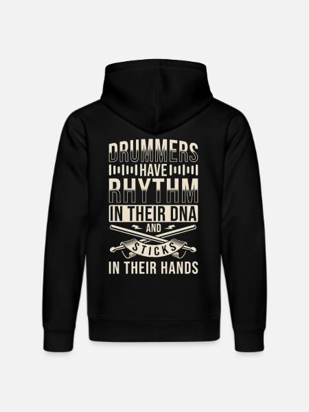 Drummer Saying Drums DNA - Stanley/Stella DRUMMER Unisex Organic Hoodie - black