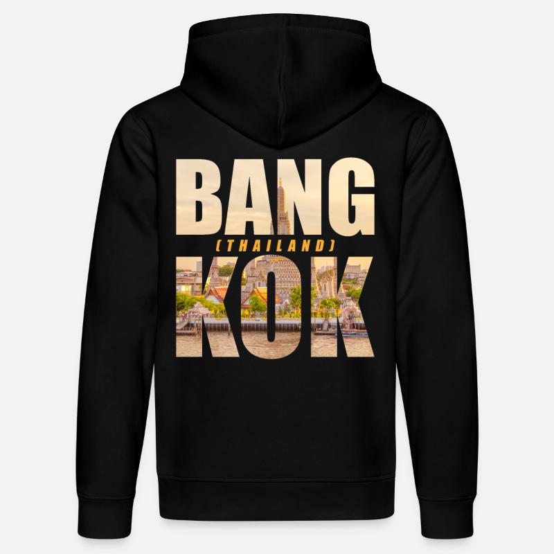Bangkok Thaïlande Souvenir - Sweat à capuche bio DRUMMER Stanley/Stella Unisexe - noir