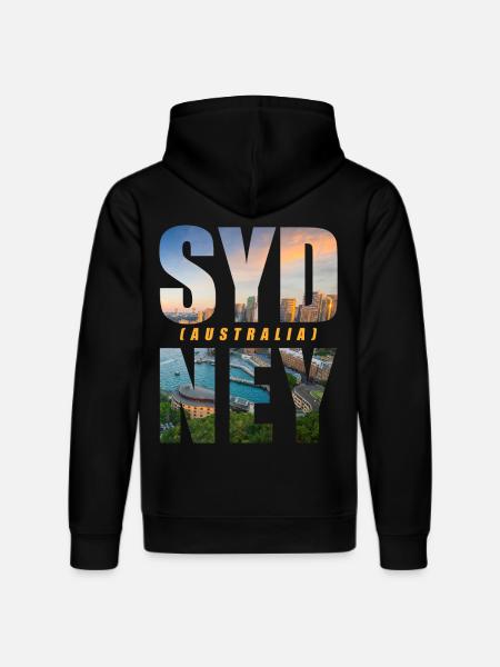 Sydney Australia Souvenir - Stanley/Stella DRUMMER Unisex Organic Hoodie - black