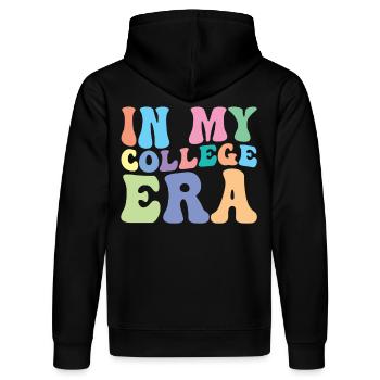 College Retro Groovy Student - Stanley/Stella DRUMMER Unisex Organic Hoodie - black - Back - Marisol (170cm)