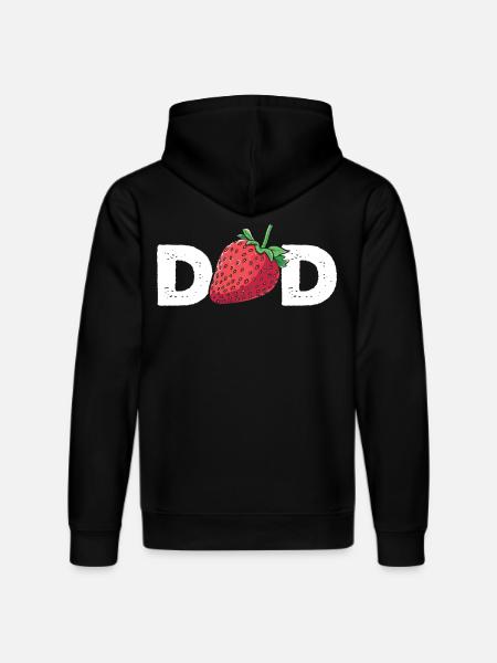 Strawberry dad - Stanley/Stella DRUMMER Unisex Organic Hoodie - black
