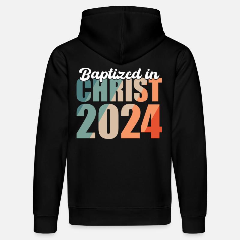Baptisés en Christ 2024 - Sweat à capuche bio DRUMMER Stanley/Stella Unisexe - noir