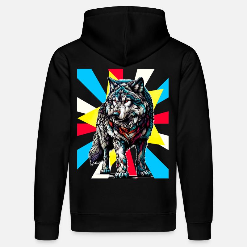 Loups Loups Tattoo - Sweat à capuche bio DRUMMER Stanley/Stella Unisexe - noir