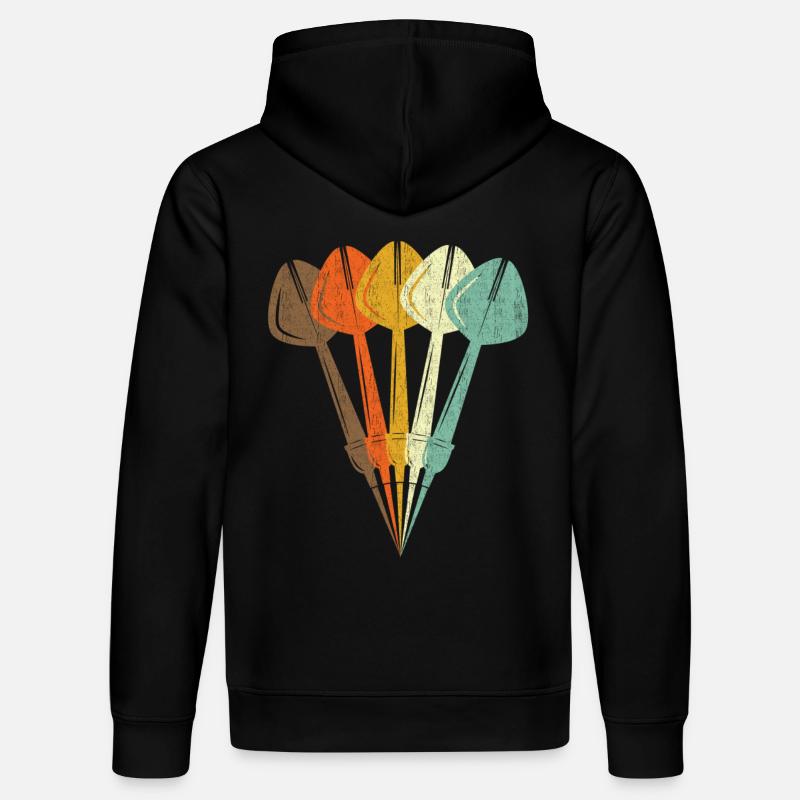 Fléchettes rétro style - Sweat à capuche bio DRUMMER Stanley/Stella Unisexe - noir
