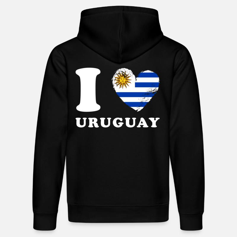 Uruguay J’aime l’Uruguay - Sweat à capuche bio DRUMMER Stanley/Stella Unisexe - noir