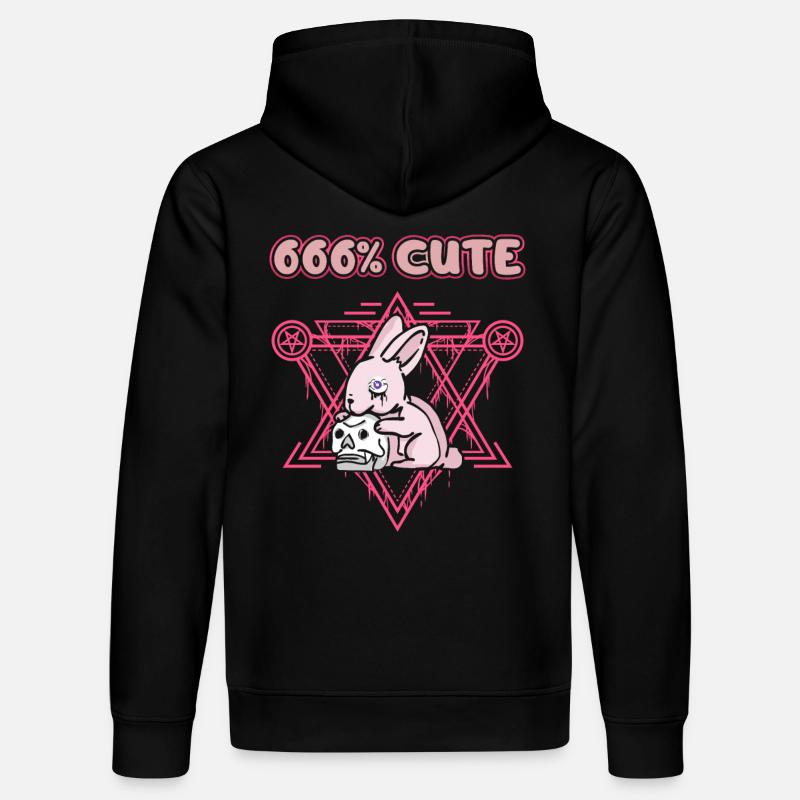 666% Mignon kawaii Satanic Goth - Sweat à capuche bio DRUMMER Stanley/Stella Unisexe - noir