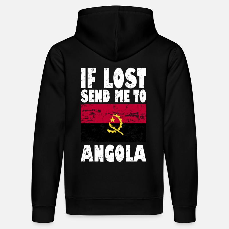 Drapeau de l’Angola - Sweat à capuche bio DRUMMER Stanley/Stella Unisexe - noir