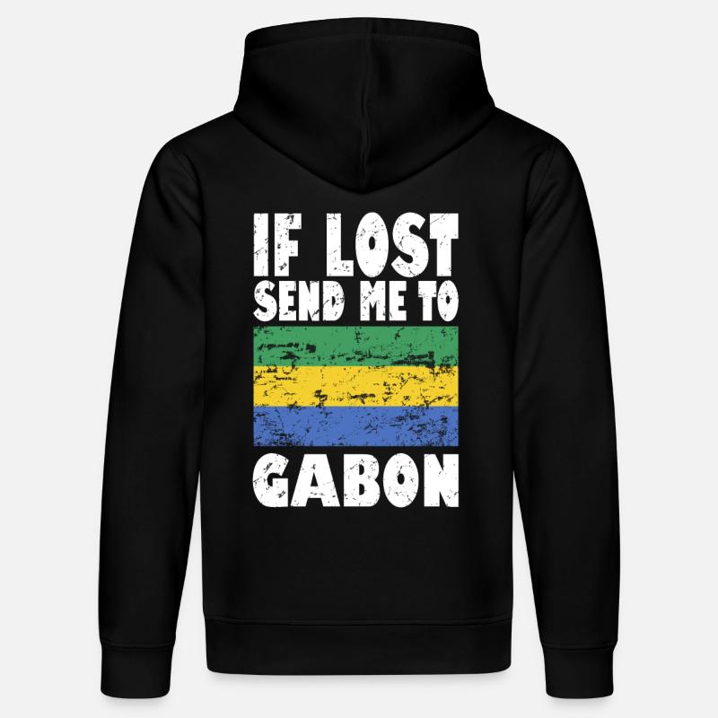Drapeau du Gabon - Sweat à capuche bio DRUMMER Stanley/Stella Unisexe - noir