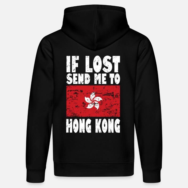 Drapeau de Hong Kong - Sweat à capuche bio DRUMMER Stanley/Stella Unisexe - noir